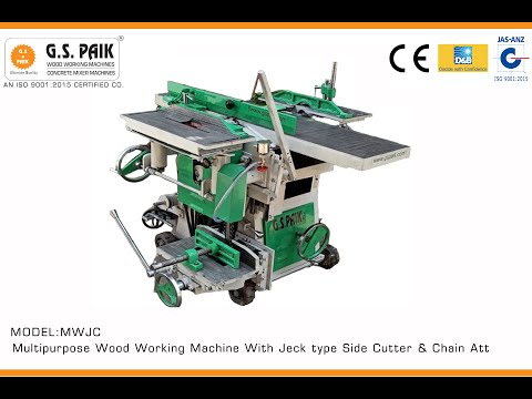 Multipurpose Wood Working Machine With Jeck type Side Cutter & Chain Attached