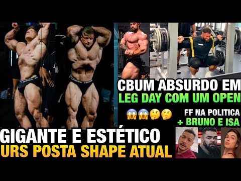 URS ESTÁ ENORME - CBUM ABSURDO TREINANDO PERNA + FRANCO, BRUNO E MAIS