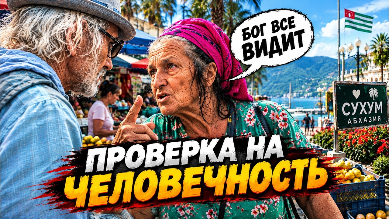 ПРИТВОРИЛСЯ ДЕДОМ в АБХАЗИИ и ПРОВЕРИЛ ЛЮДЕЙ на ЧЕЛОВЕЧНОСТЬ ! социальный эк