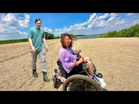 Going to the Beach in a Wheelchair | Realistic Vlog Living in a Campervan