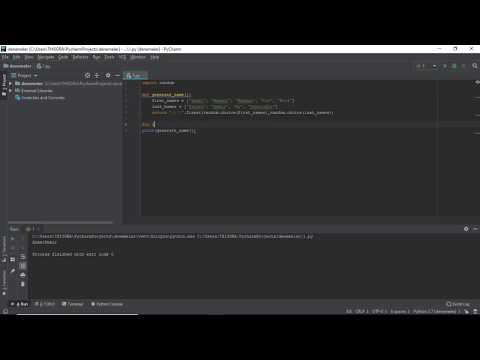 Yeni Başlayanlar İçin Python Programları - Rastgele İsim Yazma