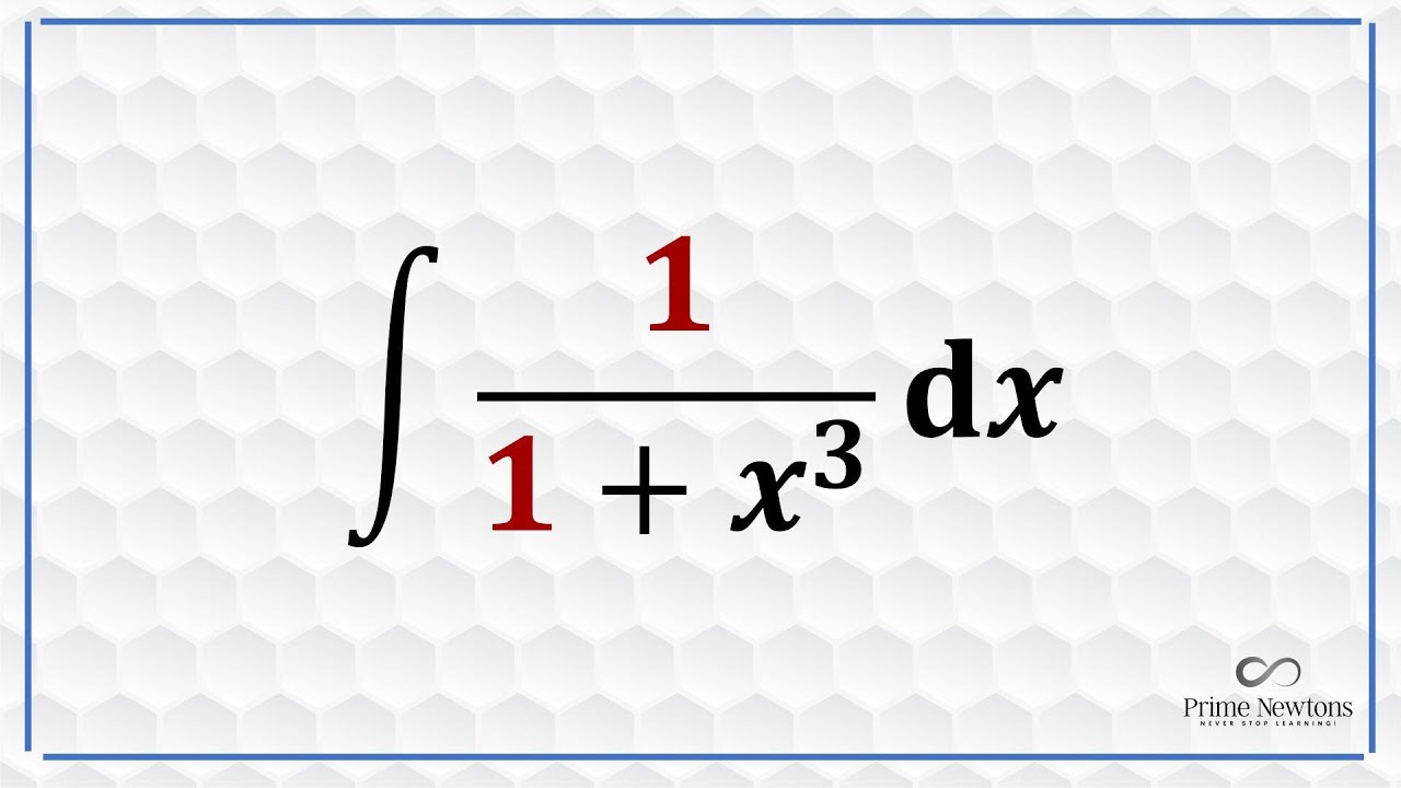 Integrate 1/(1+x^3)