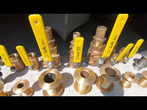EP-13 WE ARE BUILDING A NEW BOAT! INSTALLING THRU-HULLS AND SHUT OFF VALVES