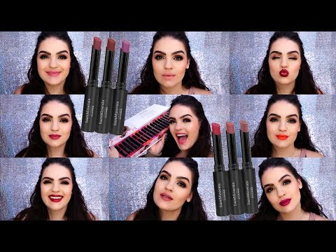 NEW Bare Minerals BAREPRO Longwear Lipstick Review & Swatches