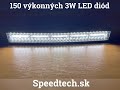 LED svetelná rampa - prehnutá 150x3W LED / 10-30V / ECE R10 (555x76x55mm) - Video Youtube