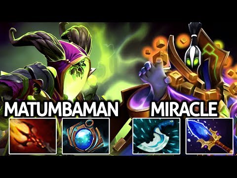 Matumbaman Pugna Dagon Gun VS Miracle Rubick Arcana | Mid lane Battle 7.21 Dota 2