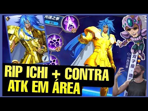 Gameplay Defteros de Gêmeos + Up-Skill. Meta de Ciência + Ataques em Área - Saint Seiya Awakening