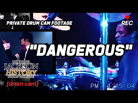 "Dangerous" Sugarfoot DRUM CAM [split screen] - HIStory Tour