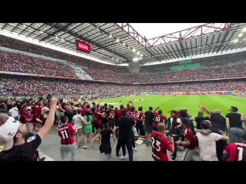 Gol Leao Milan-Atalanta 2-0 curva sud settore 103 15/05/22