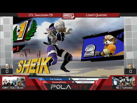 CFL Smackdown 191 Smash 4 - EBM | DOG | Blank (Sheik) vs RG | Temptation (Fox) - Losers Quarters