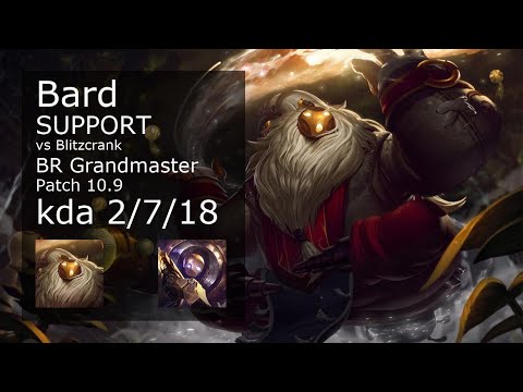 Bard Support & Ezreal vs Blitzcrank & Aphelios - BR Grandmaster 2/7/18 Patch 10.9 Gameplay