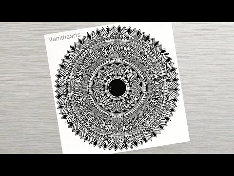 How to draw a Mandala Art for Beginners Step by Step Tutorial Easy Mandala Drawing vanithaarts