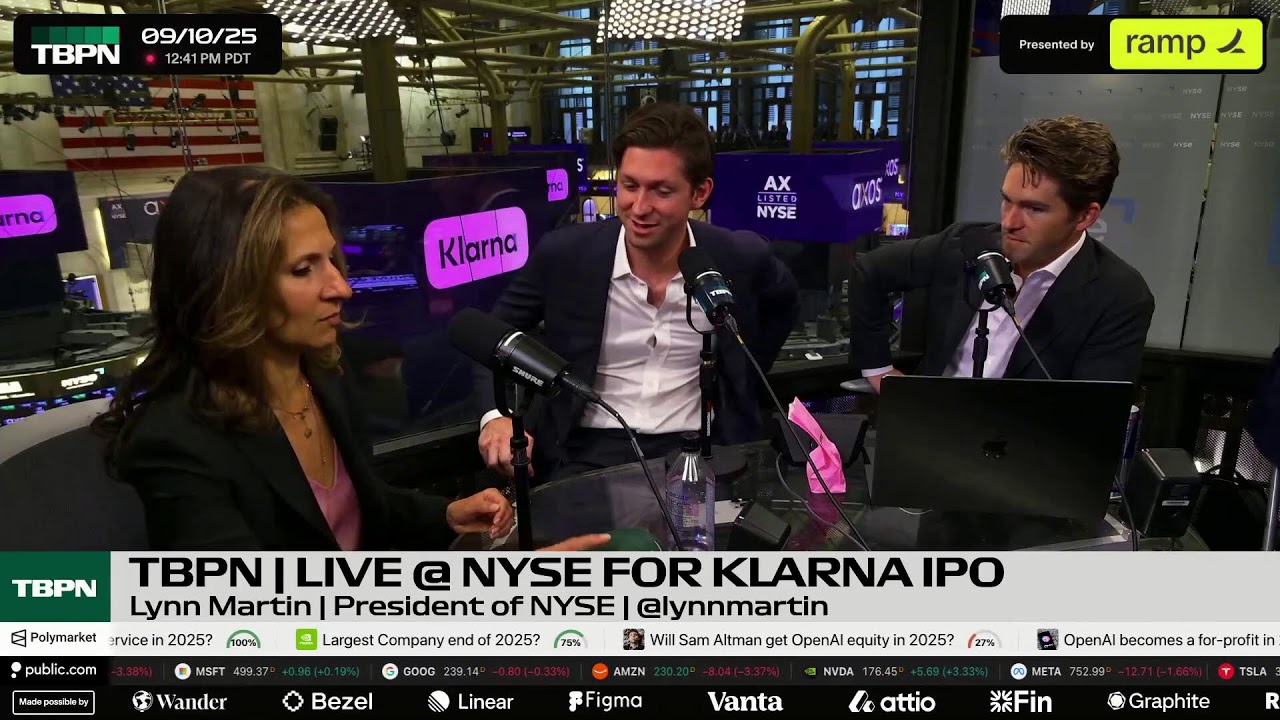 LIVE @ NYSE for Klarna IPO