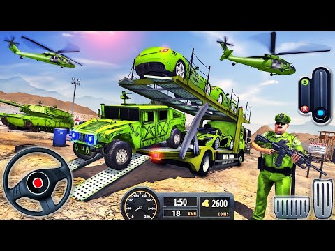 Army Car Transporter Driver - Airplane Pilot : Cargo Truck Simulator 2019: Android Game #55