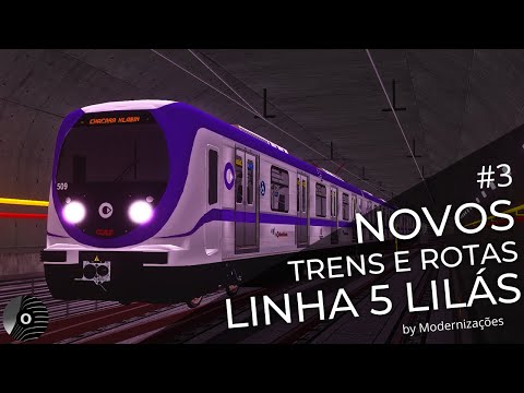 OpenBVE - NOVOS TRENS E ROTAS LINHA 5 LILÁS! Santo Amaro X Brooklin com o TUE Série 500