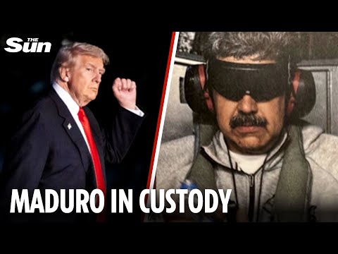 Blindfolded Maduro pictured in custody as Trump vows to run Venezuela