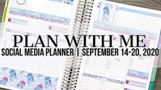 Plan with Me | Social Media Planner | September 14-20, 2020 #plumpaperplanner