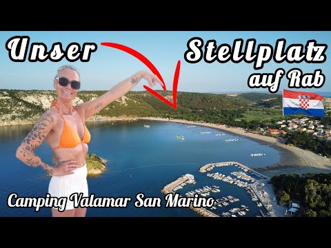 CROATIA CAMPING Island RAB VALAMAR San Marino Site presentation & Boat charter Rab LOPAR 🇭🇷 with dog