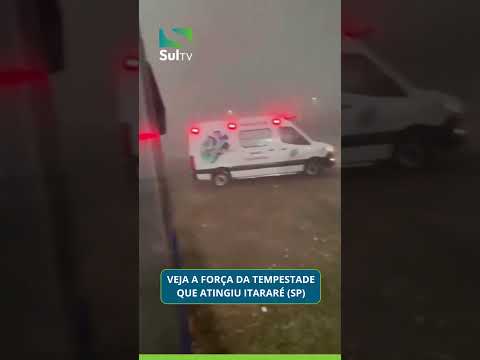 Granizo e muita destruição: Itararé é atingida por uma forte tempestade