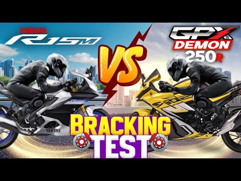 GPX Demon GR250R vs Yamaha R15M ⚡ Real Braking Test in Bangladesh|  Which Bike Stops Faster?
