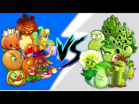 Team 🍊ORANGE vs GREEN🥬 Battlez - Who Will Win?🧐🧐 - PvZ 2🧟‍♂️ Team Plant vs Team Plant🌱