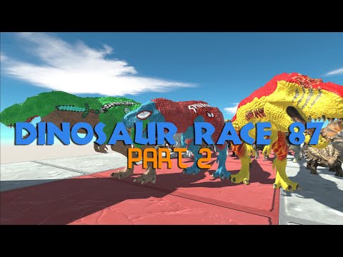 DINOSAUR RACE 87 PART 2 | all unit race - Animal Revolt Battle Simulator