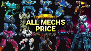 All Mechs Price - Mech Arena Robot Showdown