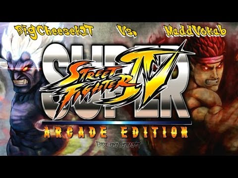 Super Street FIghter IV: Arcade Edition - BigCheeseKIT Vs. Maddvokab - PS3 Gameplay Part 1