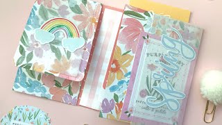 One Page Wonder 12x12 Paper Easy Flip book Flat Mail Ideas 🌸 Spring