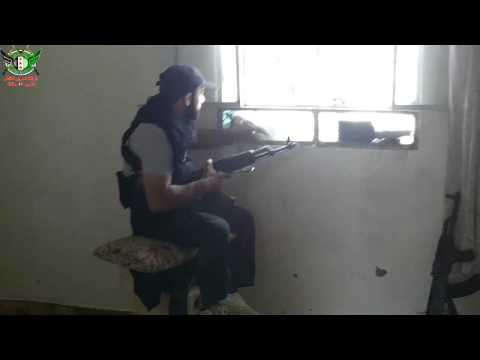 رباط مقاتلي الفوج 64 مشاة التابع لفرقة تحرير الشام في بلدة خيارة دنون في ريف دمشق