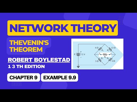 Introductory Circuit Analysis Boylestad Solution|Chapter 9.Example 9.9|Thevenin's Theorem