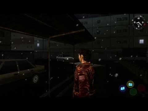 Shenmue HD: Waiting for the bus. It's snowing.