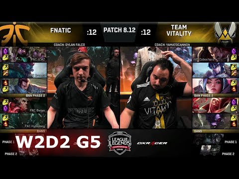 Fnatic vs Vitality | Week 2 Day 2 S8 EU LCS Summer 2018 | FNC vs VIT W2D2