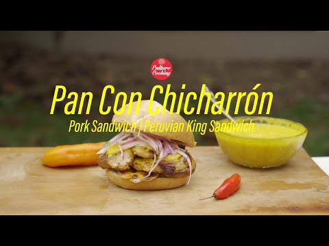 Pan Con Chicharrón | Pork Sandwich | Yellow Chilli Sauce