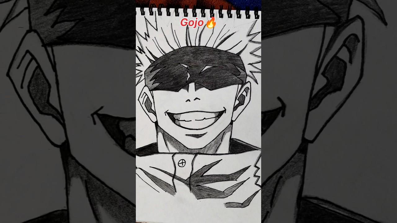 gojo draw wild🔥| #anime #gojo #short #trending #explore