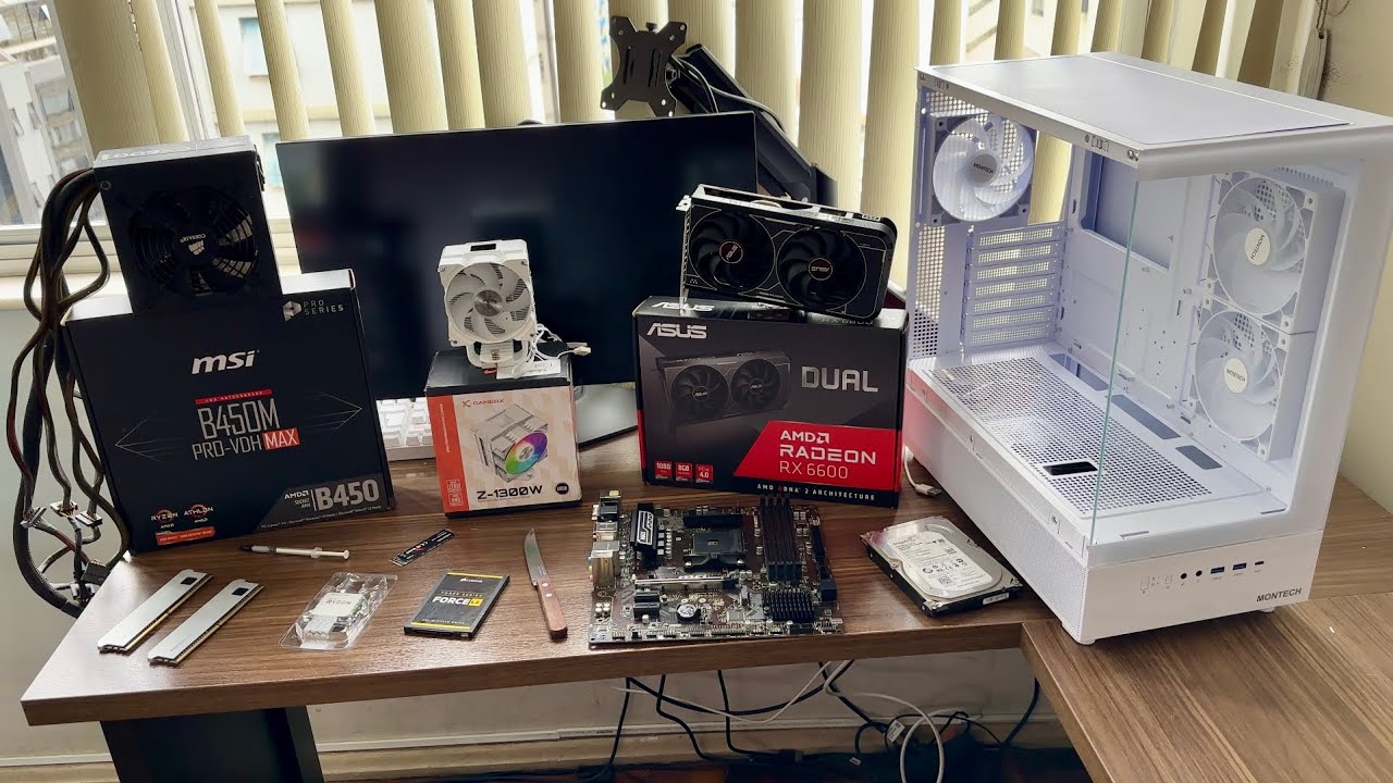 Montando um PC Gamer Custo Beneficio RX 6600 e Ryzen 5 5500 Roda Tudo