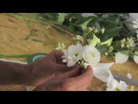 How make a wrist corsage - Wedding Flowers Tutorials and Workshops by Campbell's Flowers & Design