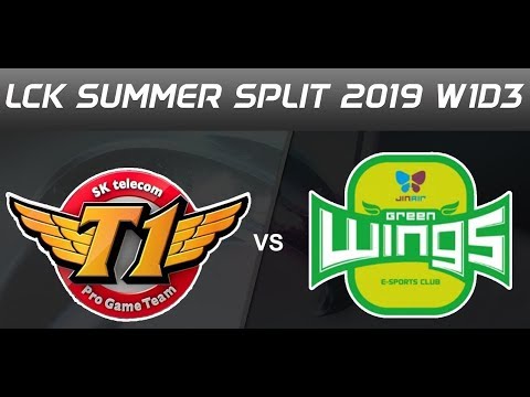 SK Telecom T1 vs Jin Air Green Wings | LCK Summer 2019 W1G3 | FULL GAME