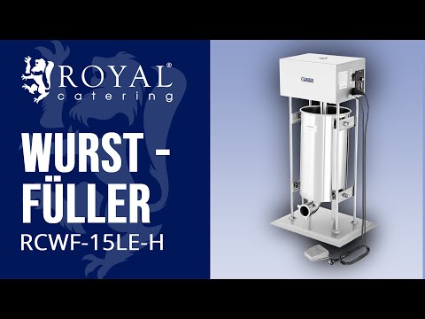 Video - Wurstfüller - 15 L - elektrisch - inkl. 4 Füllrohre - Royal Catering 