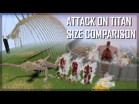 Attack on Titan size comparison 2021 (Final Chapter): ALL TITANS IN MINECRAFT 1:1