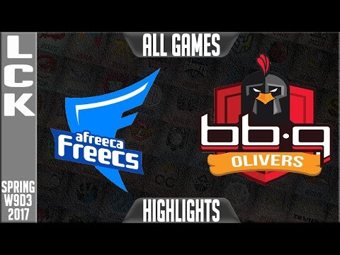 Afreeca Freecs vs bbq Olivers Highlights All Games - LCK W9D3 Spring 2017 AFs vs BBQ All Games
