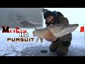 Video Thumbnail for INSANE TipUp Fishing For Walleye And Pike! Crystal Clear Underwater Footage! MarCum HD Pursuit