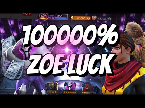 25X Cavalier Nimrod and Kitty Pryde Opening Zoe with 100000% Luck in Marvel Contest of Champions