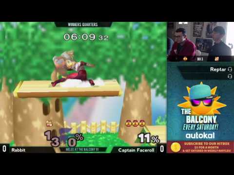 Melee @ the Balcony 91 - Winners Quarters ft. Captain Faceroll (Sheik) VS Rabbit (Fox)