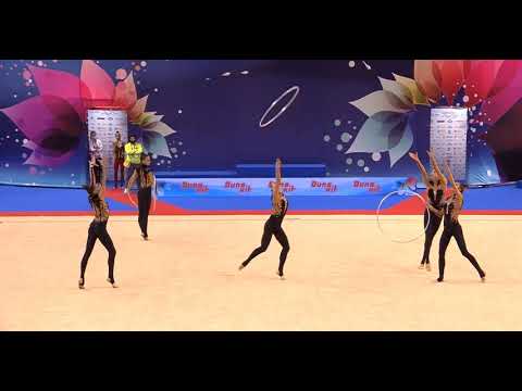 Group Team Ukraine 3 hoops/2 pairs of clubs AA 39.450 - European Championships Varna 2021