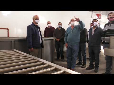 Outes recorrió emprendimientos vinculados a la faena de porcinos en Las Lajitas.