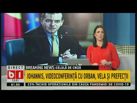 STIRI B1 ORA 12.00 DIN 19 MARTIE 2020: IOHANNIS, VIDEOCONFERINTA CU ORBAN, VELA SI PREFECTII