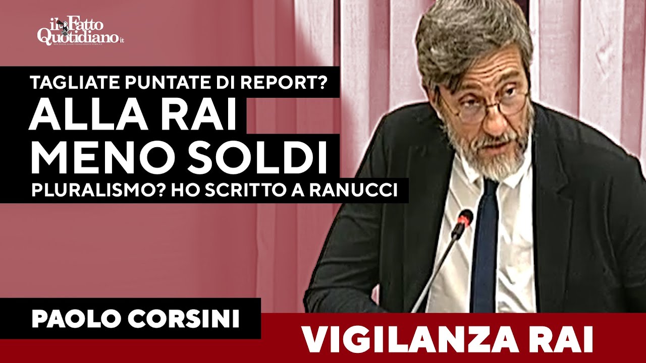 Corsini: “Tagli a Report? Alla Rai meno soldi”. E dice: “Ho sollecitato pluralismo del programma”