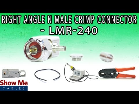 Right Angle N Male Crimp Connector For LMR-240 - Perfect For DIY Installs!
