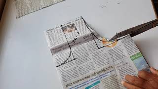 blouse के उपर से नाप लेकर मुंडे और आस्तिन का कटींग ।